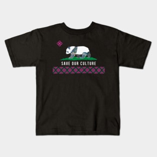 Save Our Culture (Hmoob Panda)- Dark Colored Tee Kids T-Shirt